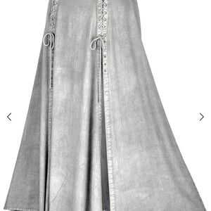 Elegant Silver A-Line Women's Skirt